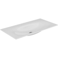 Lavabo de cerámica EDITION 11 sin orificio para grifería 1055 x 17 x 538 mm blanco KEUCO