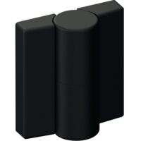 Bisagra derecha DIN H 52 mm An 47 mm PA con inserto de metal negro profundo, my HEWI