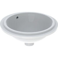 Lavabo bajo encimera VariForm redondo d : 330 mm sin orificio para grifería con rebosadero we