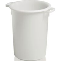 Plástico Can 40L Hd-Pe Blanco D420Xh445Mm Con Pantalla De Manija Exterior