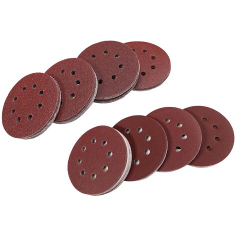 25 Schleifscheiben | 125mm | Korn wählbar | Klett-Haftung | Korn 40-240 | 8 Loch | für Exzenterschleifer | für Holz, Lack, Farbe | Schleifpapier (Korn 60