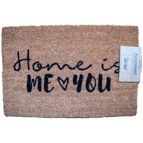 Fußabtreter Home is me and you Kokosfaser Fußmatte 60x40 cm Abtreter (1/3)