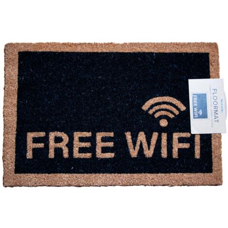 Fußabtreter FREE WIFI Kokosfaser Fußmatte 60x40 cm Abtreter Wlan (1/4)