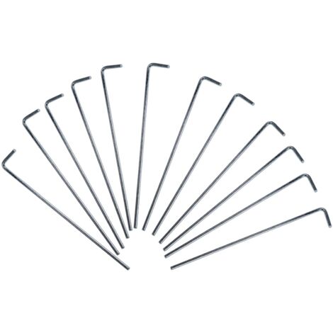 12/24STK. ZELTHERINGE HERINGE Stahl Schraubheringe Mit Gewinde Und