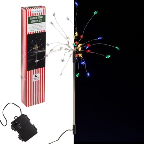 Outdoor LED Gartenstecker Dekolicht, Sternenhimmel, 40 LEDs bunt, Timer, Batteriebetrieb (1/5)