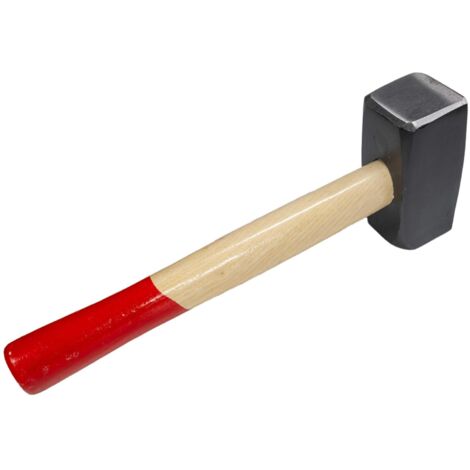 Schlosserhammer, 1500g Fäustel mit Holzgriff, Stahl Kopf (1/5)