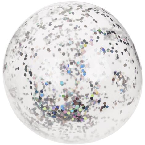 Wasserball Glitter silber 35cm Strandball Ball für Strand Pool Badespaß (1/2)