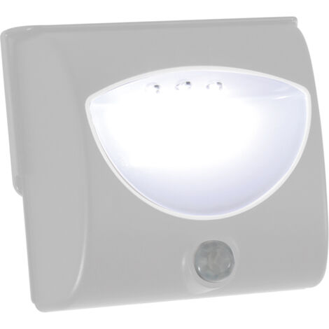 LED Treppenlicht Orientierungslicht mit Bewegungsmelder, Batteriebetrieb, Silber (1/4)
