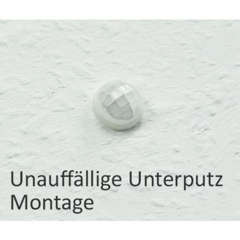 Mini Einbau Bewegungsmelder LED geeignet 360° 15mm klein PIR Melder