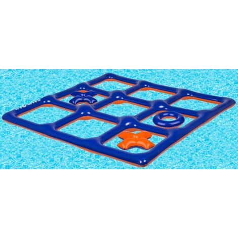 Tic Tac Toe Aufblasbares Wasserspiel Poolspiel Schwimmbad 7 teilig Set Neu & OVP 