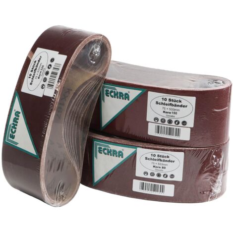 Eckra Schleifband 75x533 mm 30 Schleifbänder Mix Sortiment Korn 80-150-320