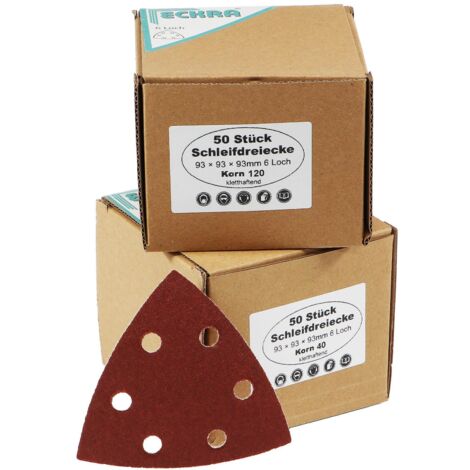 100 Stück Delta-Schleifdreiecke 80x80mm | Schleifpapier-Set Mit 5 Körnungen | Für Dreieckschleifer