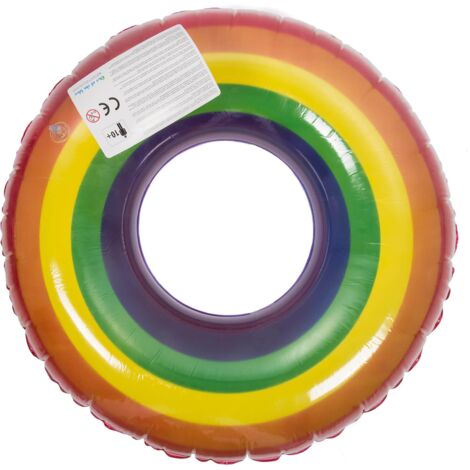 Aufblasbarer Schwimmring Pride Regenbogen 90cm Schwimmreifen Vinyl (1/4)