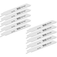 10 Säbelsägeblätter 150mm Metall Kunststoff Säbelsägen Sägeblätter 24 TPI BIM