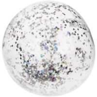 Wasserball Glitter silber 35cm Strandball Ball für Strand Pool Badespaß
