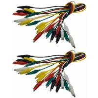 Krokodilklemmen Verbinder Satz Kroko Set 20 Kabel 5 Farben