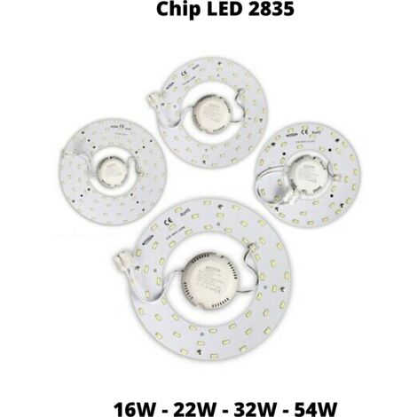 Circolina LED Corona 46W SMD 5730 modulo di ricambio circolare tubo neon per plafoniere a Calamita 265V Ultra Slim Luminoso Bianco NATURALE 
