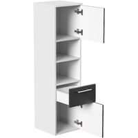 Armadio bagno pensile SANTINI frontale in grigio cemento
