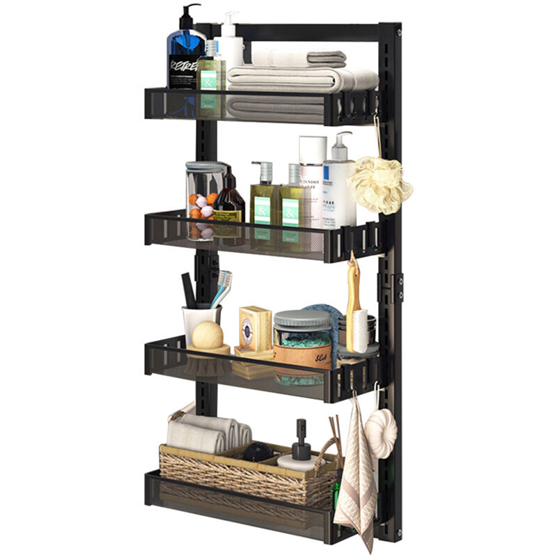 Gold Shower Caddy – Portaoggetti Doccia Da Appendere 2 Ripiani, Acciaio Inox, Senza Fori