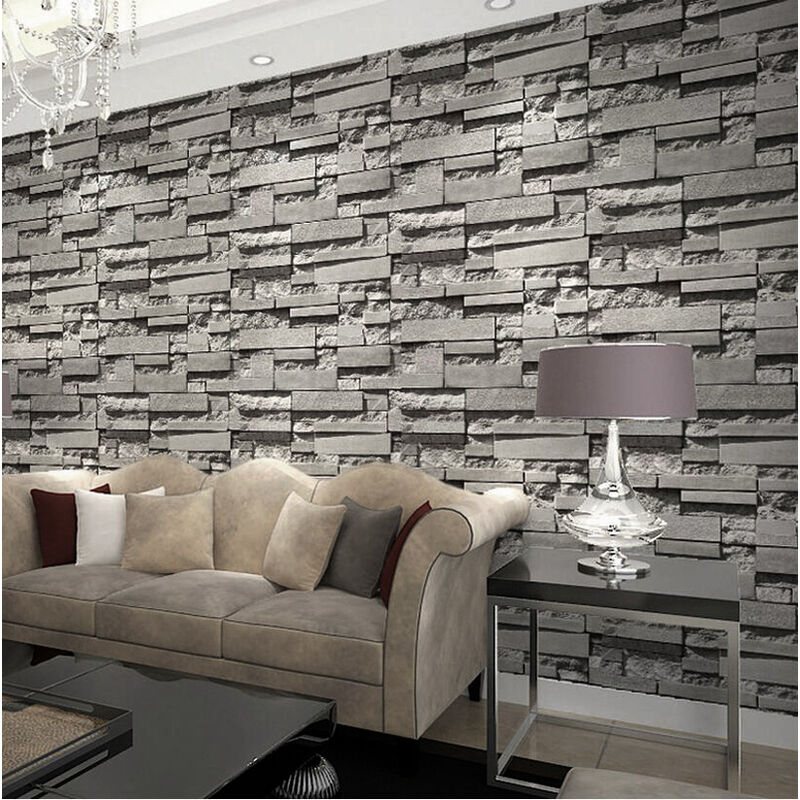 3D Wallpaper Modern Accent Wall Art Bedroom Living Room Home Backgr   Paredes interiores de piedra Muros de piedra interiores Revestimiento de  paredes interiores