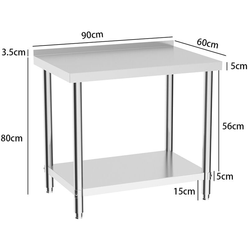 Commercial kitchen deals stainless steel tables