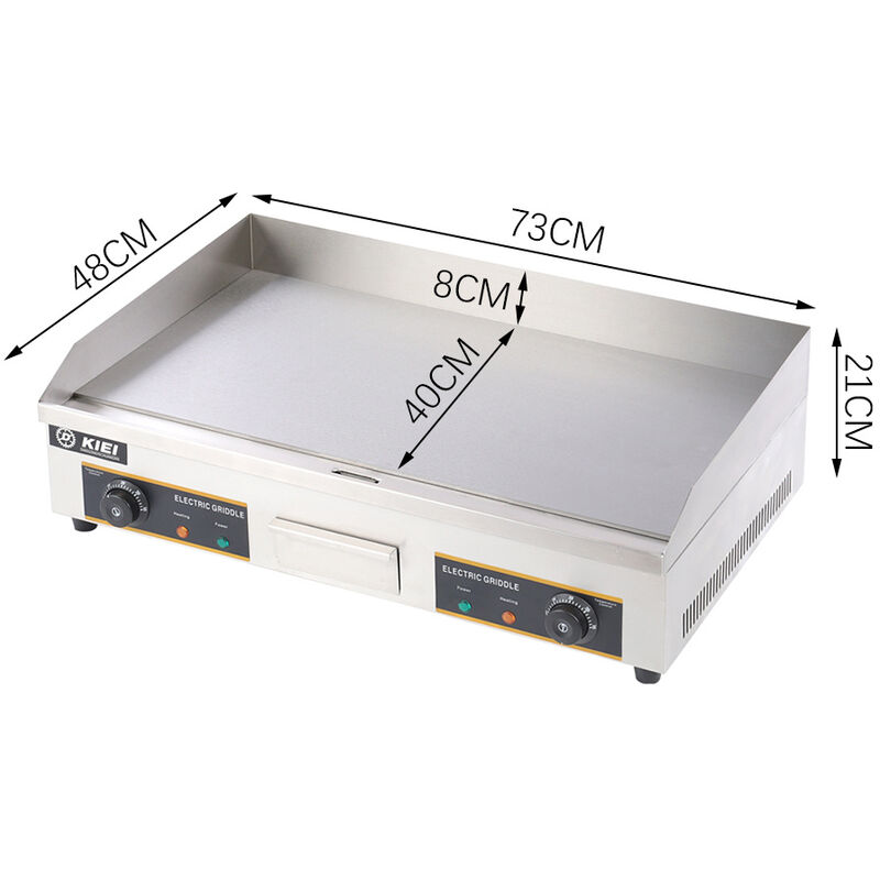 4.4KW Electric Countertop Griddle Electric Grill Plate Commercial