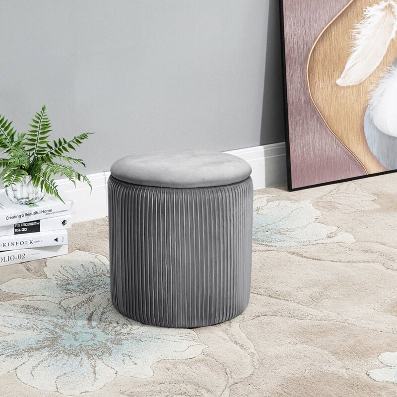 Silver deals round ottoman