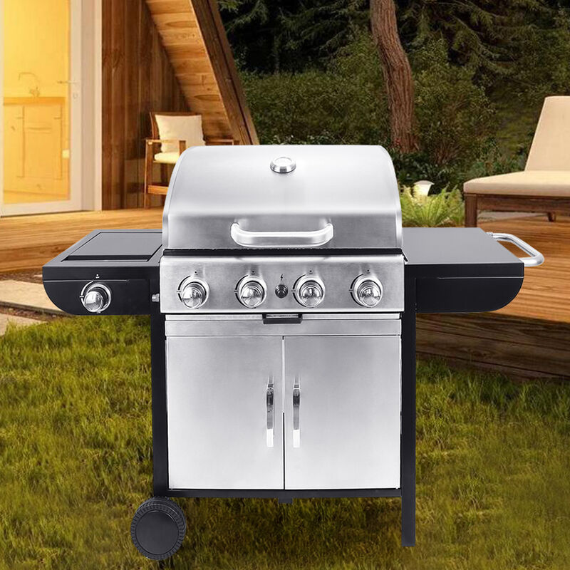 Livingandhome Outdoor Barbecue Charcoal BBQ Grill Stove Smoker