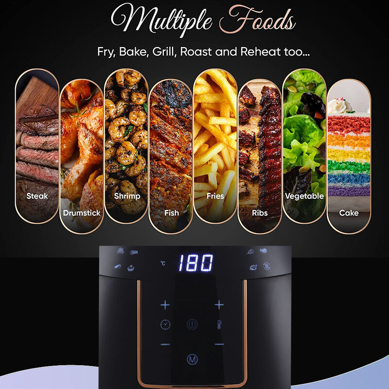 Healthy Choice 7L 1700W Digital Air Fryer - Black & Rose Gold