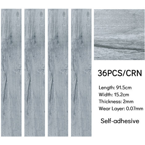 36 Pcs Wood Effect Self Adhesive Flooring