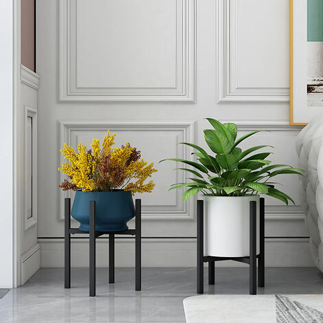 Black Metal Plant Stand Flower Pot Holder