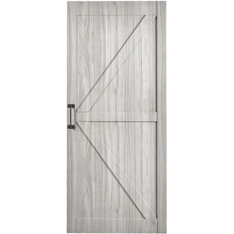 Farmhouse Style Wooden Barn Door with Sliding Kit