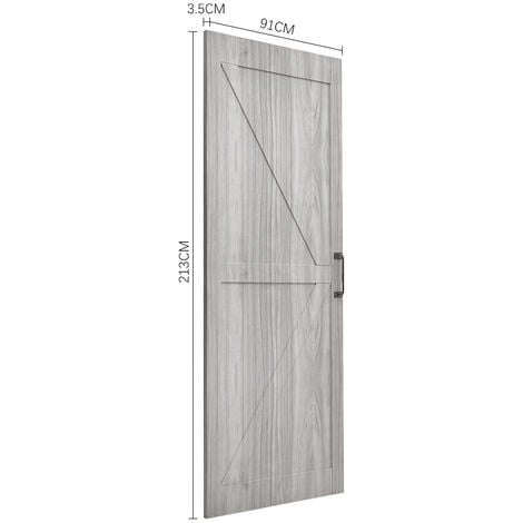 Farmhouse Style Wooden Barn Door with Sliding Kit