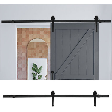 Rustic Arrow Shaped Barn Door Hardware Kit 6ft