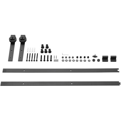 Rustic J Shaped Barn Door Hardware Kit 6ft