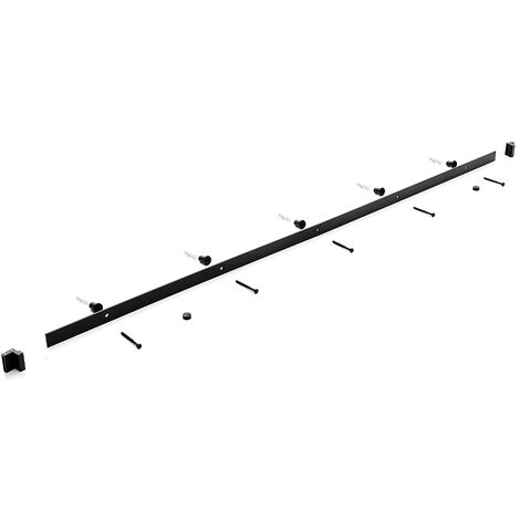 Rustic J Shaped Barn Door Hardware Kit 6ft