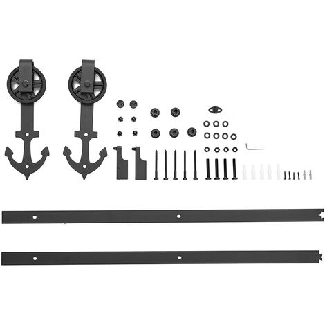 Rustic Anchor Shaped Barn Door Hardware Kit 6ft