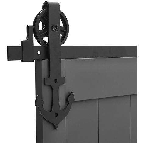 Rustic Anchor Shaped Barn Door Hardware Kit 6ft