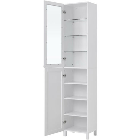 White 2 Door Tall Bathroom Cabinet