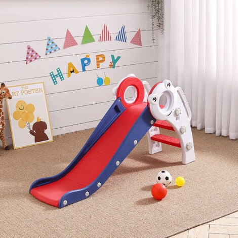 Blue and Red Folding Plastic Slide for Kids