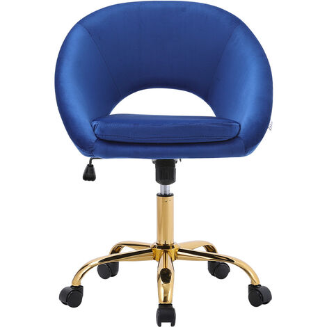 Velvet Swivel Office Chair Height Adjustable For Home Office   108098970 3 