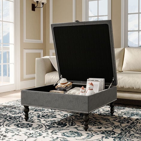 Better homes and gardens round deals tufted storage ottoman with nailheads