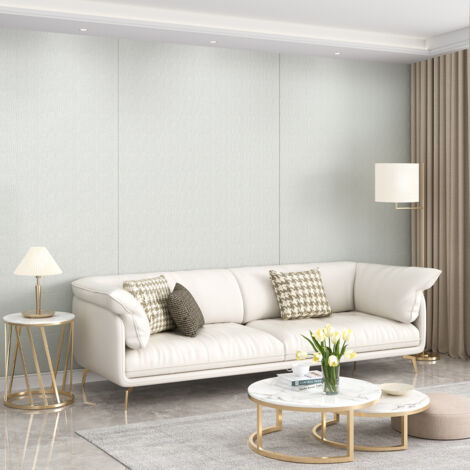 Light Grey Self Adhesive 3D Textured Vinyl Wallpaper Roll