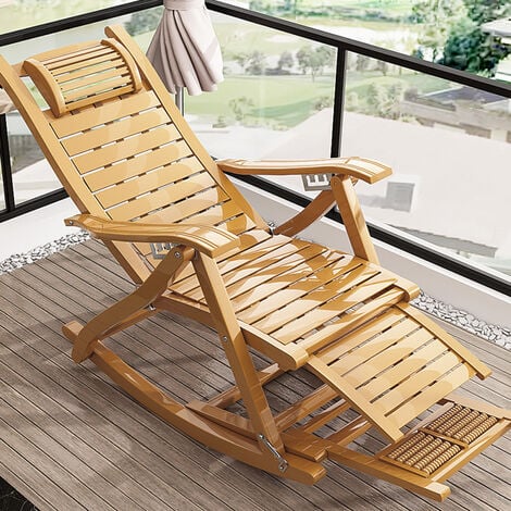 Rocking Chair Wooden Bamboo Chair Urbancart Relax Bamboo Rocking