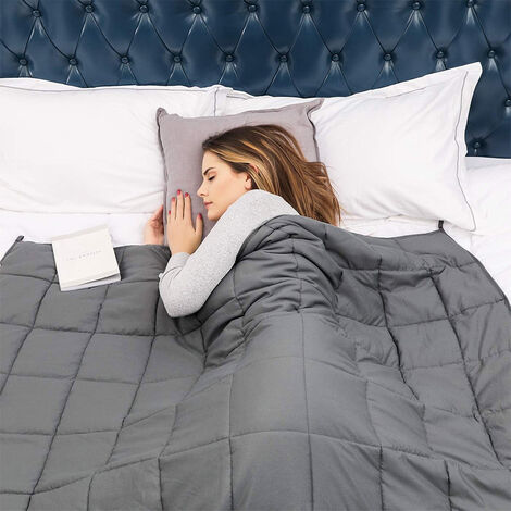 100x155cm Grey Cotton Weighted Blanket
