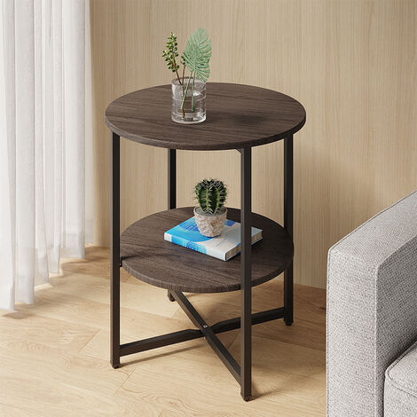 Small Round Coffee Table with 2 Tier