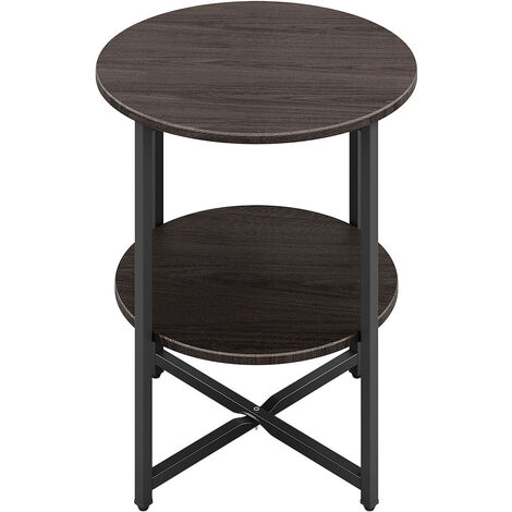 Small Round Coffee Table with 2 Tier