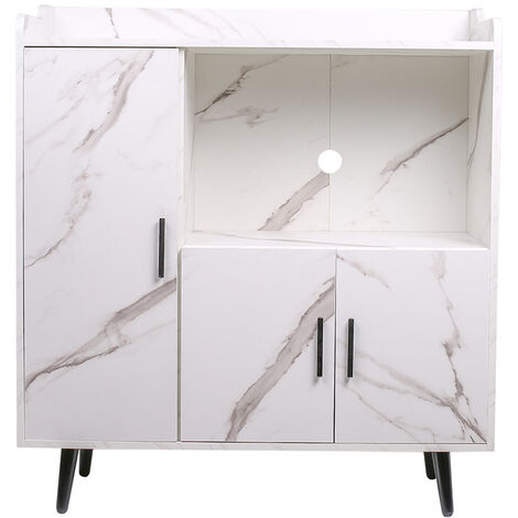 Contemporary Home Sideboard Cabinet with Storage, White