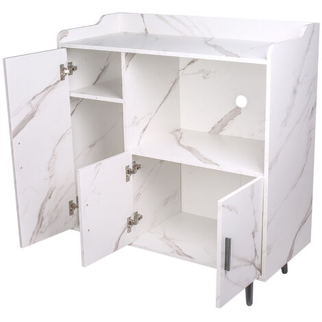 Contemporary Home Sideboard Cabinet with Storage, White