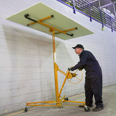 11ft Drywall Lifter with Rolling Casters Panel Hoist